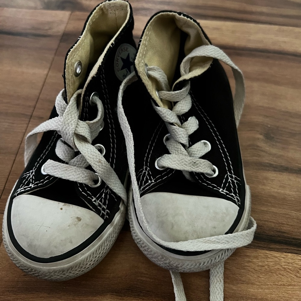 Converse black high tops toddler